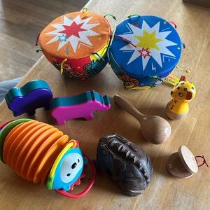Colorful Kids Drum music Set and Animal music Toys